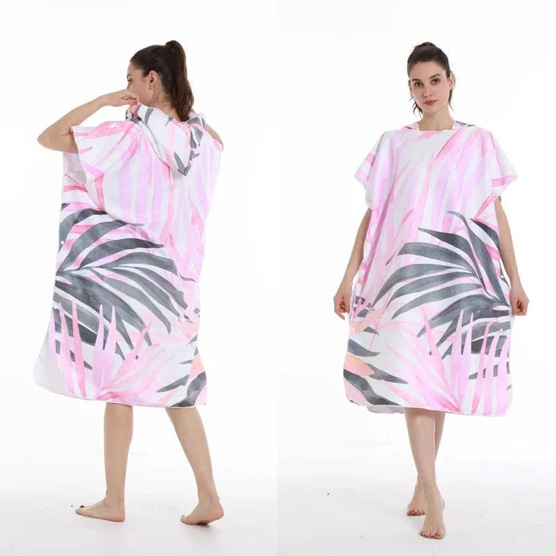 Poncho surf fleurs des tropiques