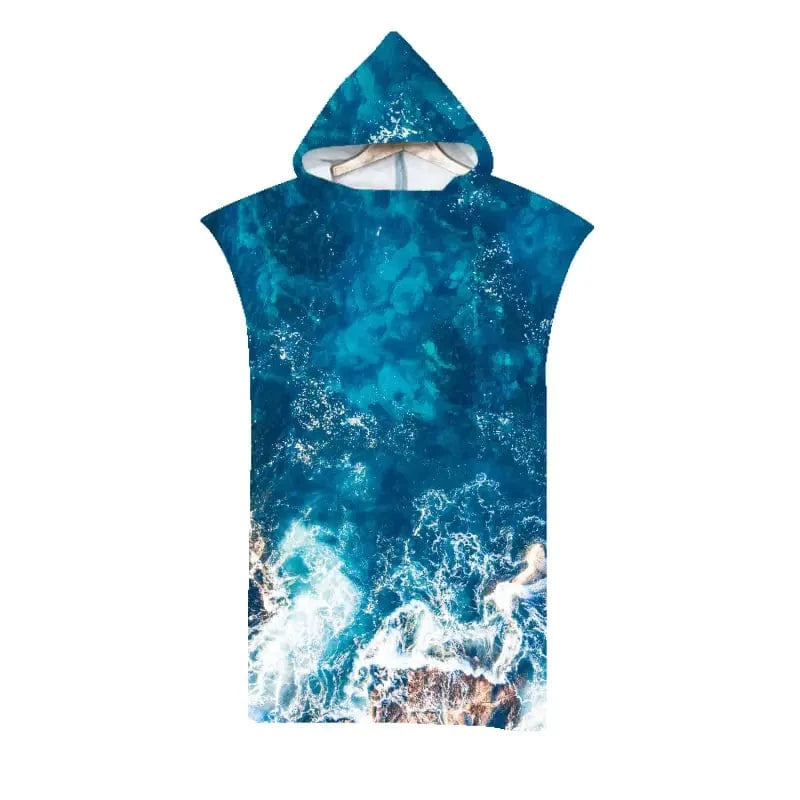 Poncho Surf Microfibres à Capuche