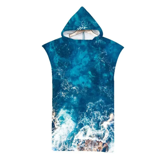 Poncho Surf Microfibres à Capuche