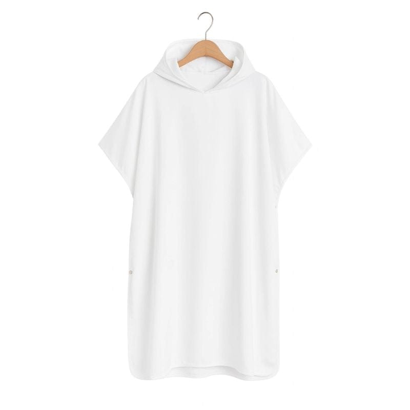 Poncho Surf Microfibres Blanc