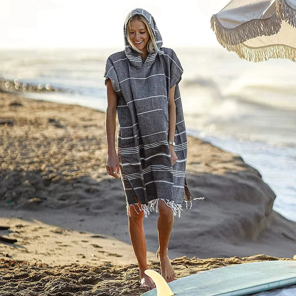 Poncho Surf Rayures