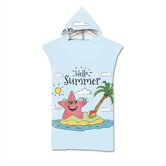Poncho Surf Summer à Capuche