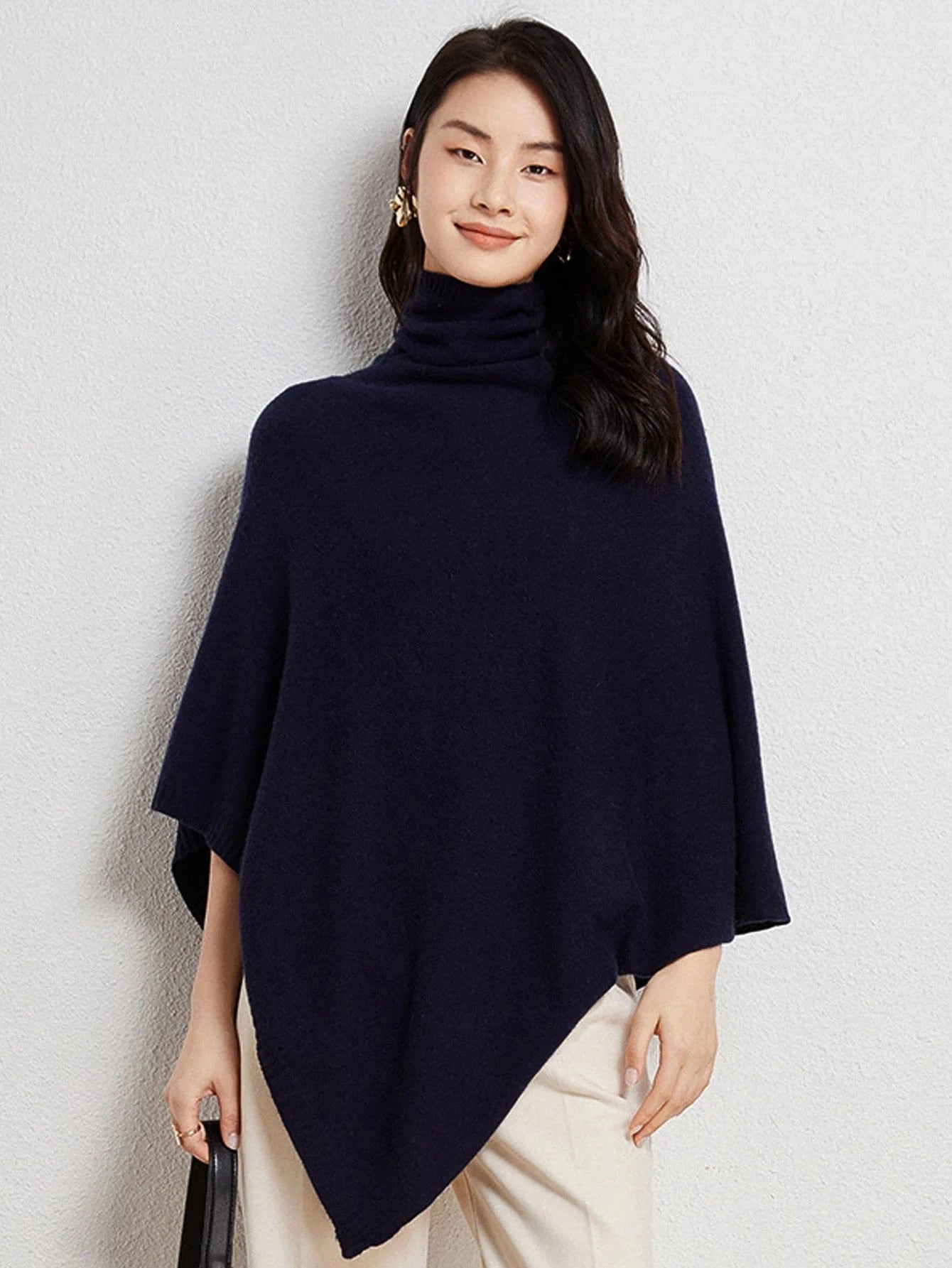 Pull Poncho Col Montant