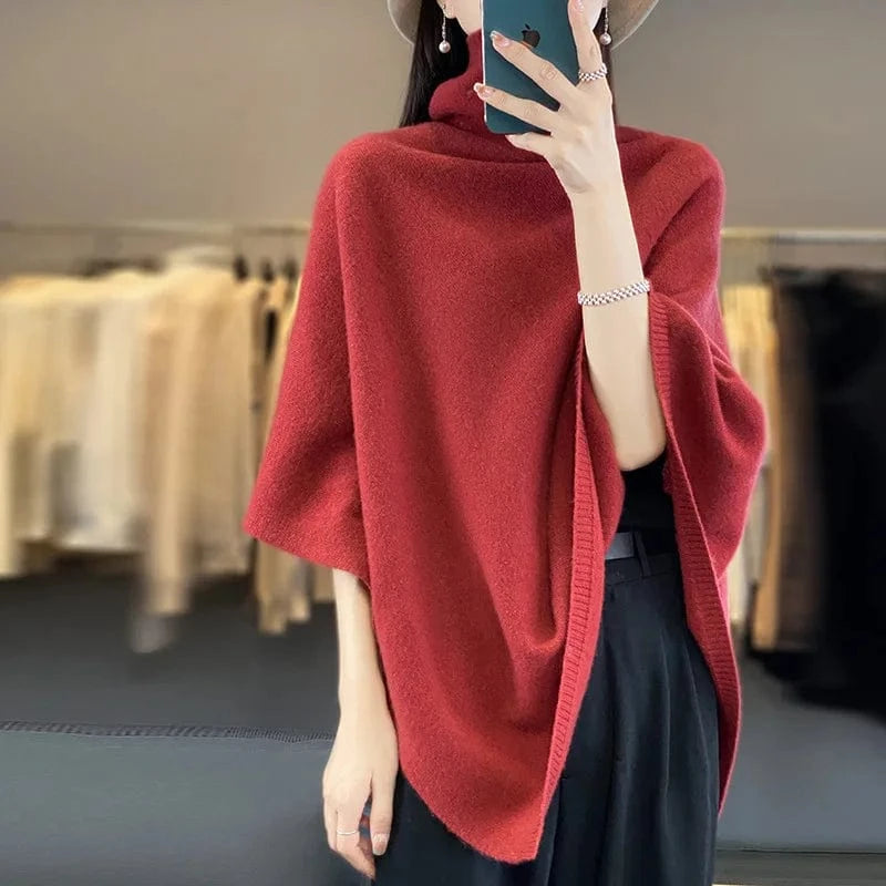Pull Poncho Col Montant